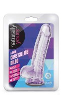 Kryształowe Dildo Ametystowe 15,2 cm 'Naturalnie Twój'