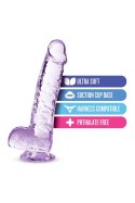 Kryształowe Dildo Ametystowe 15,2 cm 'Naturalnie Twój'