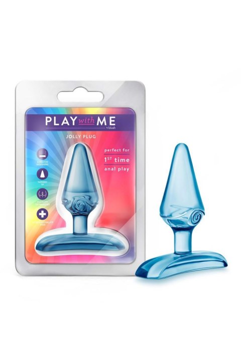 Zmysłowy Plug Anusowy Jolly Play With Me - Błękitny