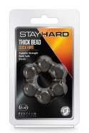 Pierścień Erekcyjny STAY HARD z Grubymi Koralikami – Czarny