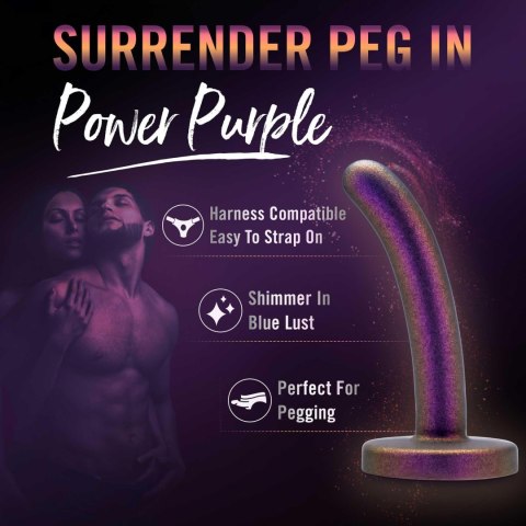 Temptasia Surrender Peg – Fioletowy Dildo Strap-on dla Początkujących