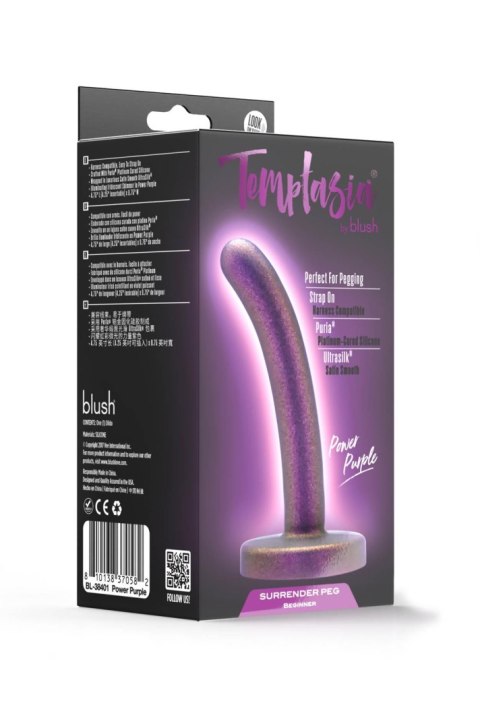 Temptasia Surrender Peg – Fioletowy Dildo Strap-on dla Początkujących