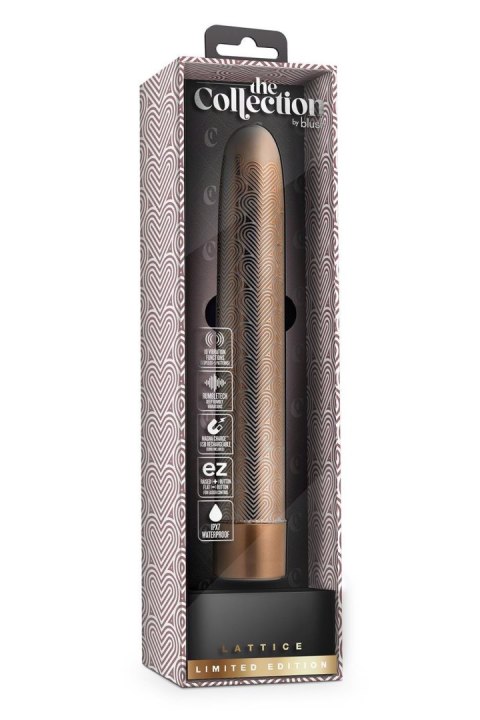 Luksusowy wibrator Lattice z Kolekcji Rose Gold – 7 cali, ładowany USB