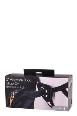 Wibrujące Dildo Strap-on 5 Cali – Czarne