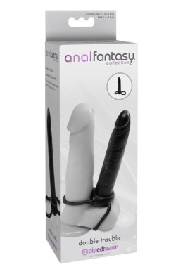 Strap-on Double Trouble z Kolekcji Anal Fantasy: Czarny