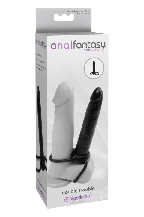 Strap-on Double Trouble z Kolekcji Anal Fantasy: Czarny