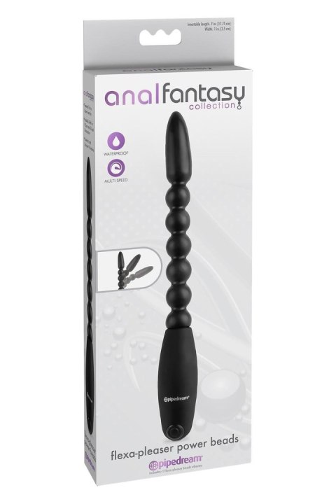 Wibrujące Perełki Analne Flexa-Pleaser z Kolekcji Anal Fantasy - Czarne