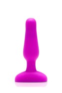 Wibrujący korek analny B-Vibe Novice Plug – fuksja