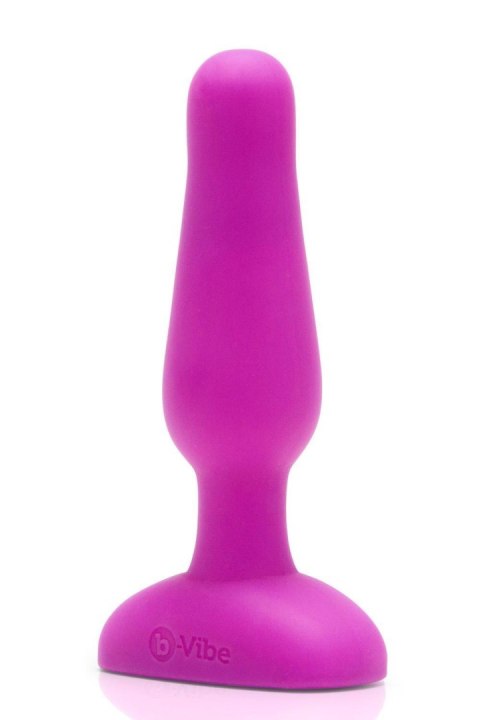 Wibrujący korek analny B-Vibe Novice Plug – fuksja