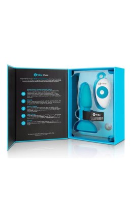 Wibrujący plug analny B-Vibe Rimming Petite - Turkusowy