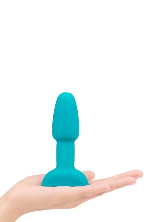 Wibrujący plug analny B-Vibe Rimming Petite - Turkusowy