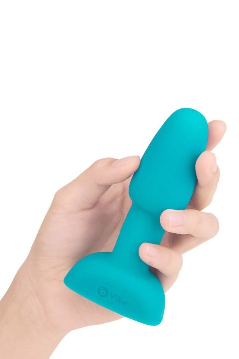 Wibrujący plug analny B-Vibe Rimming Petite - Turkusowy