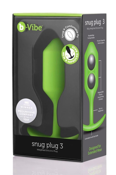 Wysokiej Jakości Plug Anany B-Vibe Snug Plug 3 Limonka