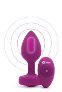 Wibrujący korek analny b-Vibe Jewel Plug S/M - Fuksja