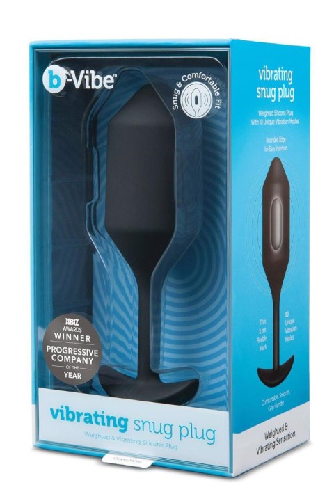 Wibrujący plug analny B-Vibe Snug Plug 4, czarny