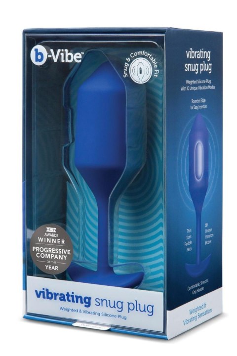 Wibrujący korek analny B-Vibe Snug Plug 4 Navy