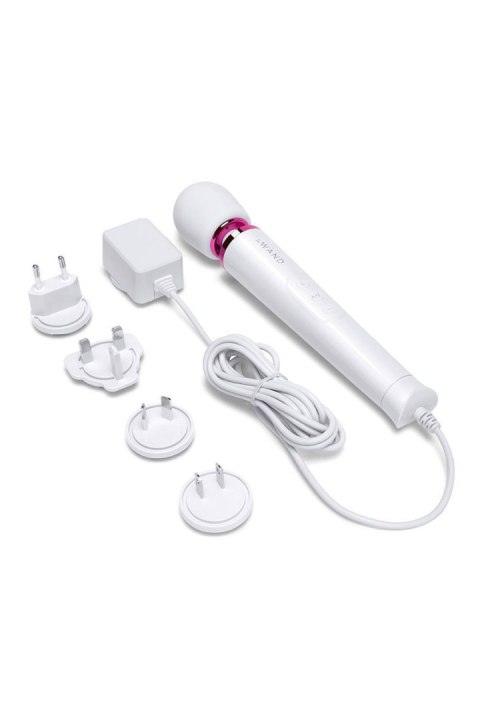 Le Wand Powerful Petite Plug-In – Biały Wibrator z Nieograniczoną Mocą