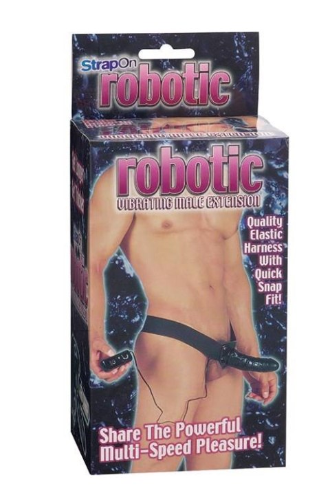 Robotic Strap-On Wibrujący dla Mężczyzn – Czarny