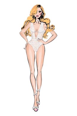 Zmysłowe Body Bombshell Boudoir z Wyeksponowanymi Fiszbinami, Białe, M