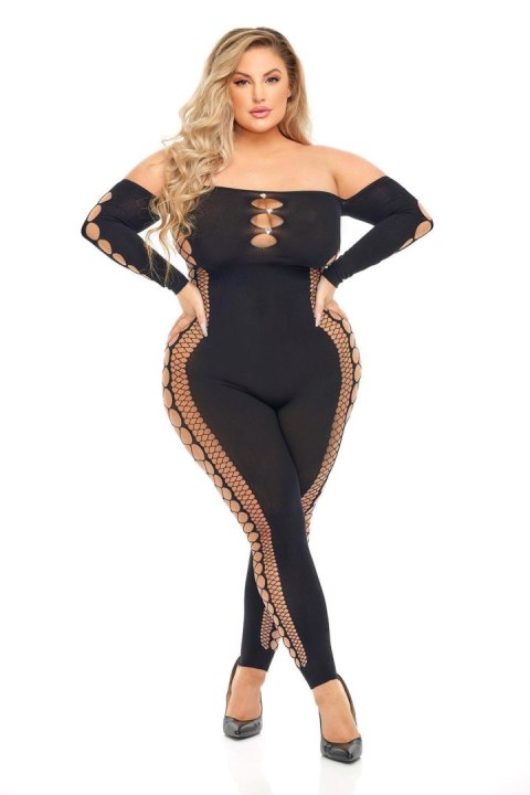 Bodystocking 'Diamentowa Kaskada' Czarne, Rozmiar Queen