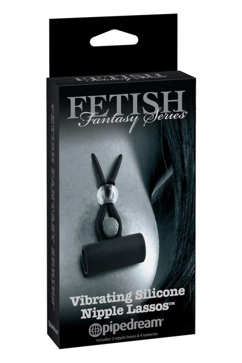 Wibrujące Silikonowe Lasso na Sutki Fetish Fantasy Edycja Limitowana – Czarne