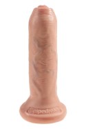 KING COCK 6-calowe Dildo Nieobrzezane – Jasny Odcień