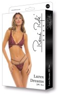 Zmysłowy Komplet Lurex Dreams, Burgundowy, S/M
