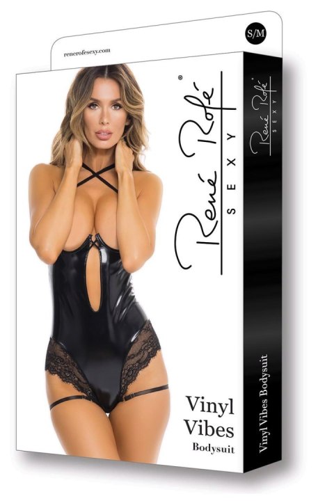 Zmysłowe Body Vinyl Vibes w Czerni, Rozmiar M/L