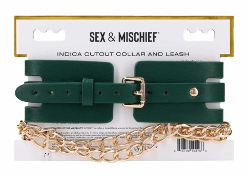 Indica Cutout: Elegancka Obroża z Wycięciami i Smycz