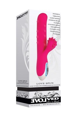 LOVE SPUN PINK – Podwójny Wibrator z Obrotową Głowicą