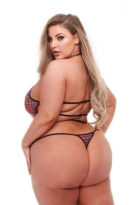 Zmysłowe body szkolnej uczennicy z wycięciami Peek-A-Boo – Teachers Pet Queen Size