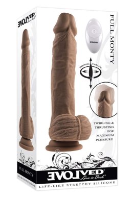 Evolved Full Monty Ciemne - Realistyczne Dildo Wibracyjne 9 Cali