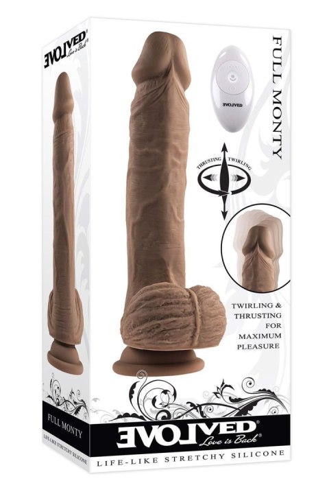 Evolved Full Monty Ciemne - Realistyczne Dildo Wibracyjne 9 Cali
