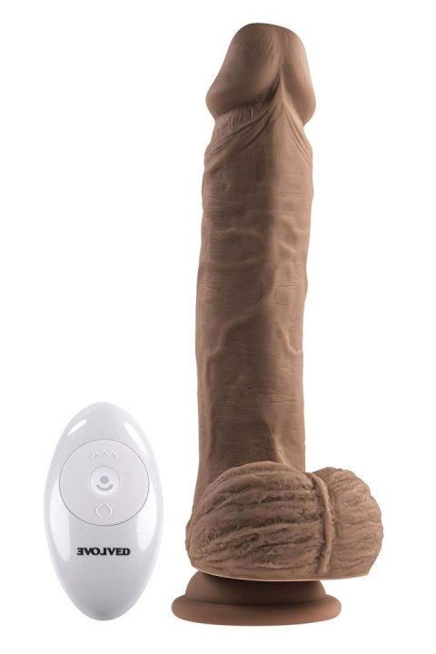 Evolved Full Monty Ciemne - Realistyczne Dildo Wibracyjne 9 Cali