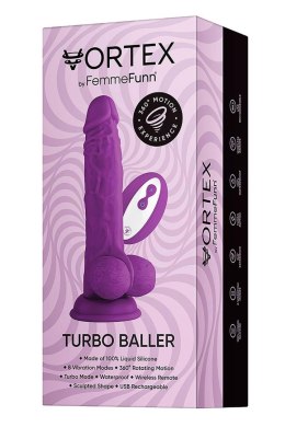 Femmefunn Turbo Baller – Fioletowe Bezprzewodowe Dildo Wibrujące