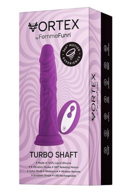 FemmeFunn Turbo Shaft Fioletowy – Bezprzewodowe Dildo Obrotowo-Wibracyjne