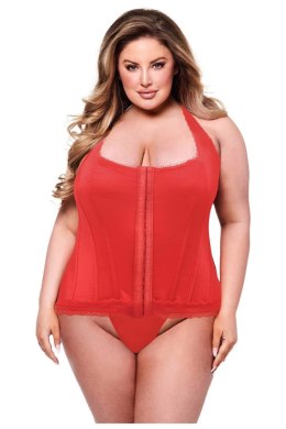 Elegancki czerwony gorset Baci, rozmiar 3X/4X