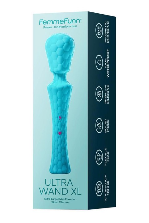 Wibrator-Różdżka FEMMEFUNN Ultra Wand XL, Turkusowy