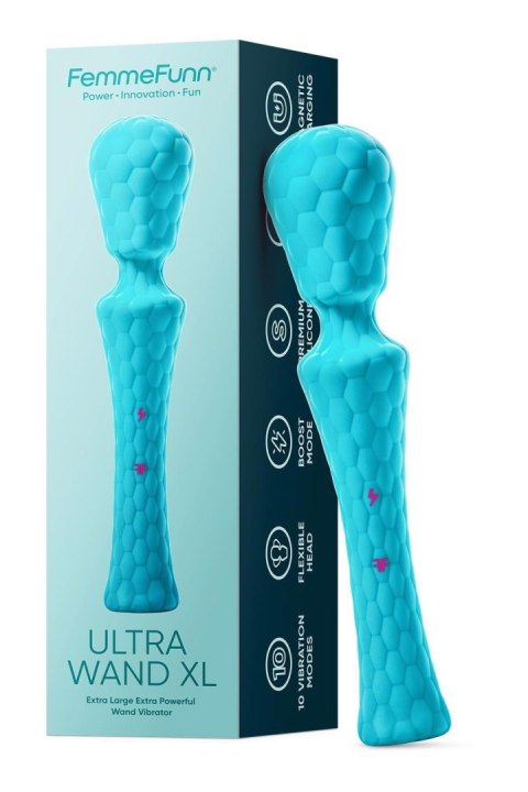 Wibrator-Różdżka FEMMEFUNN Ultra Wand XL, Turkusowy