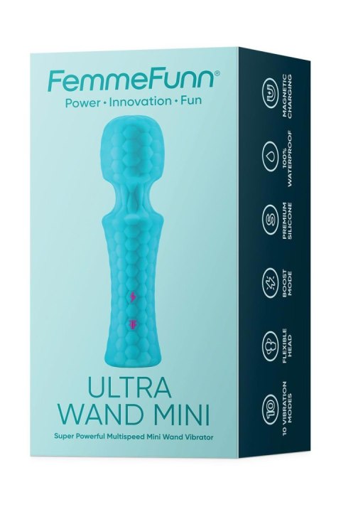 FemmeFun Ultra Wand Mini – Turkusowy Wibrator Masażer