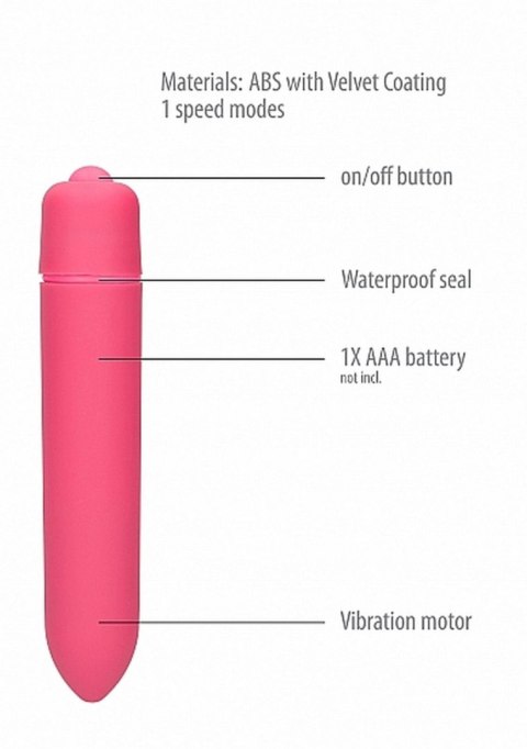 Mini Wibrator Bullet 1-biegowy - Różowy