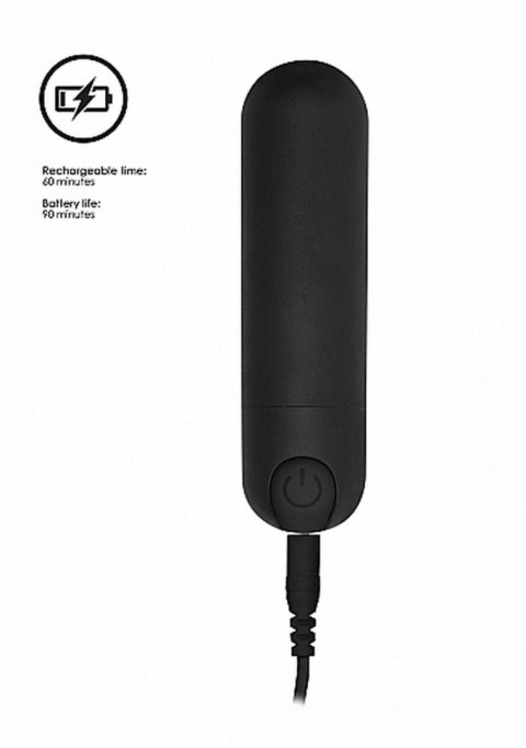 Mini Wibrator Pociskowy 10-Biegowy, Ładowany USB - Czarny
