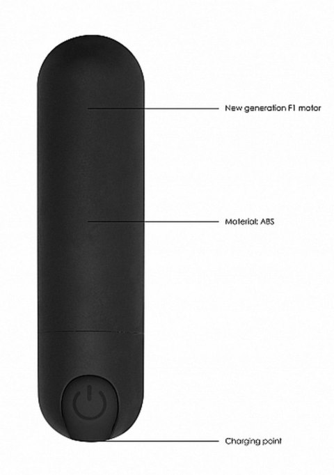 Mini Wibrator Pociskowy 10-Biegowy, Ładowany USB - Czarny