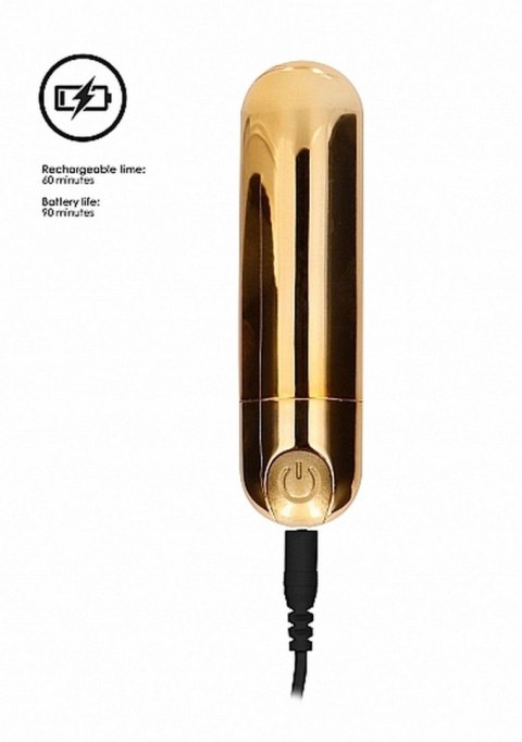 Złoty Wibrator Bullet z 10 Trybami i Ładowaniem USB