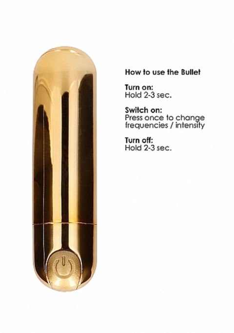 Złoty Wibrator Bullet z 10 Trybami i Ładowaniem USB