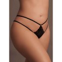 Ami - Zmysłowe stringi z regulowanymi suwakami i złotymi detalami - Plus Size