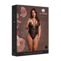 Koronkowe Body Bez Fiszbin z Regulacją - Rozmiar Plus Size - Czarne
