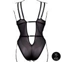 Koronkowe Body Bez Fiszbin z Regulacją - Rozmiar Plus Size - Czarne