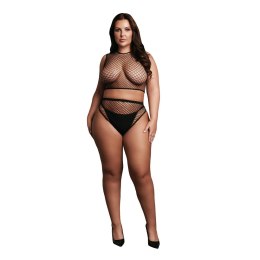 Zmysłowy komplet dwuczęściowy: crop top i majteczki z siateczki