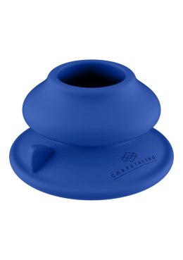 Chrystalino – Wibrator z silikonową przyssawką – Niebieski